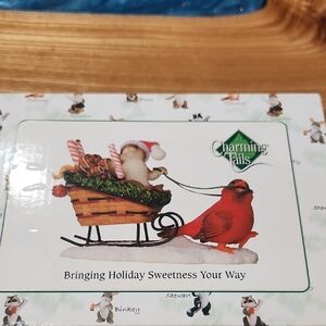 Fitz and Floyd Red and Brown Holiday Decor Sleigh